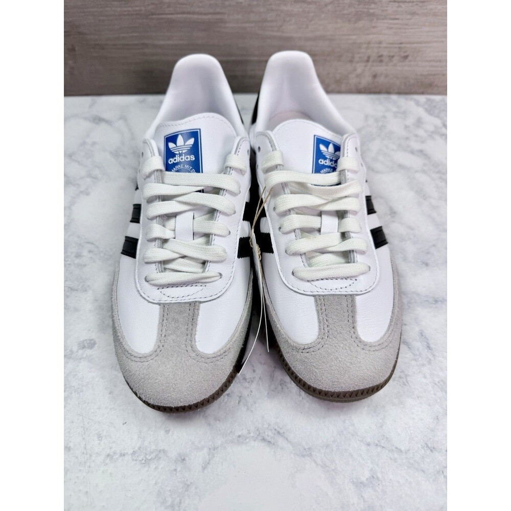 adidas Samba OG Low Top Leather Sneakers White/Black/Gray B75806